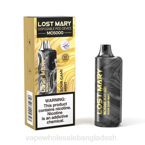 Vape BD Online - টক গামি পুদিনা F6D8346 LOST MARY MO5000 কালো সোনা 10 মিলি