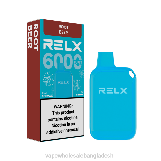 E Cigarette Price - RELX Crush Pocket 6000 বরফ রুট বিয়ার PXFT20