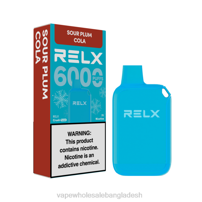 Vape Bangladesh Price - RELX Crush Pocket 6000 বরফ টক বরই কোলা PXFT19