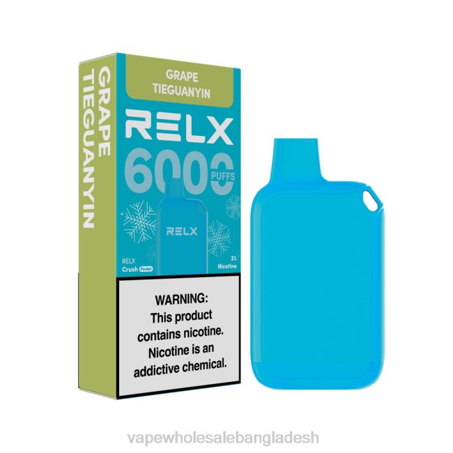 Vape Bangladesh - RELX Crush Pocket 6000 বরফ আঙ্গুর tieguanyin PXFT18