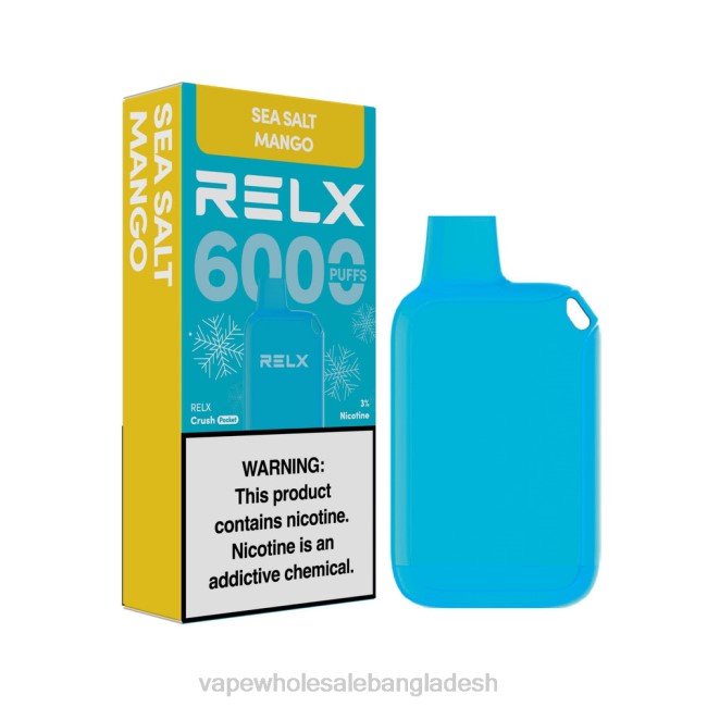 Vape Dhaka - RELX Crush Pocket 6000 বরফ সামুদ্রিক লবণ আম PXFT13