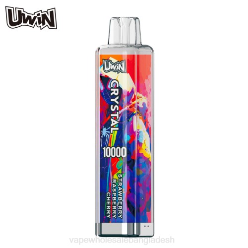 Vape Wholesale Supplier - UWIN CRYSTAL 10000 ডিসপোজেবল ভ্যাপ স্ট্রবেরি রাস্পবেরি চেরি 0P2L7