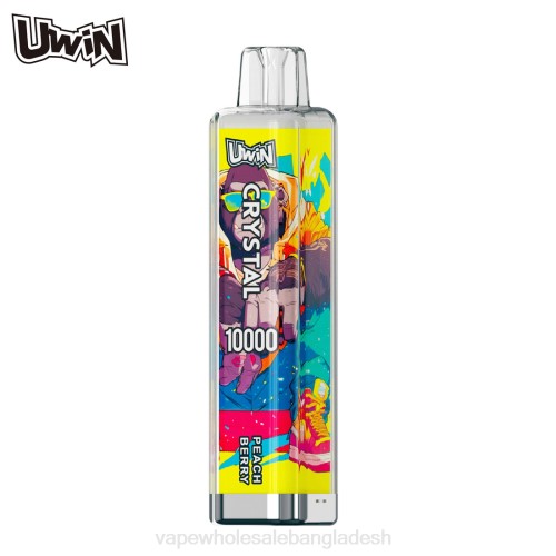 Vape Wholesaler - UWIN CRYSTAL 10000 ডিসপোজেবল ভ্যাপ পীচ বেরি 0P2L12