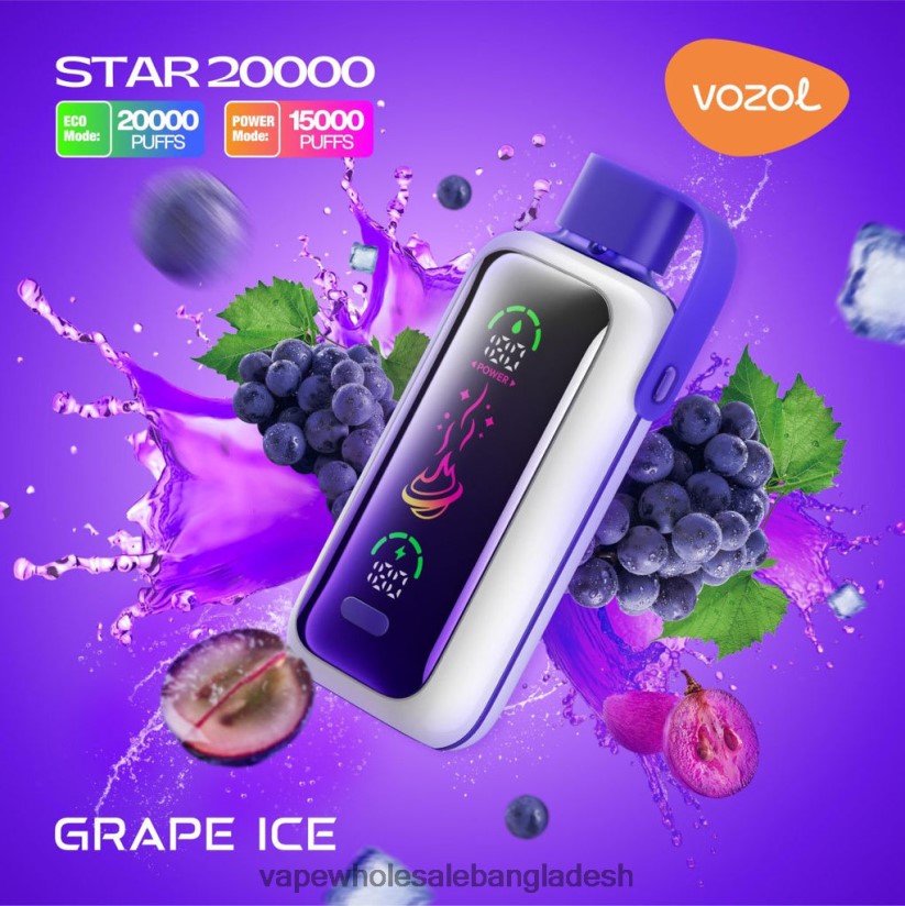 Vape Bangladesh Price - VOZOL STAR 20000 06226V9 আঙ্গুরের বরফ