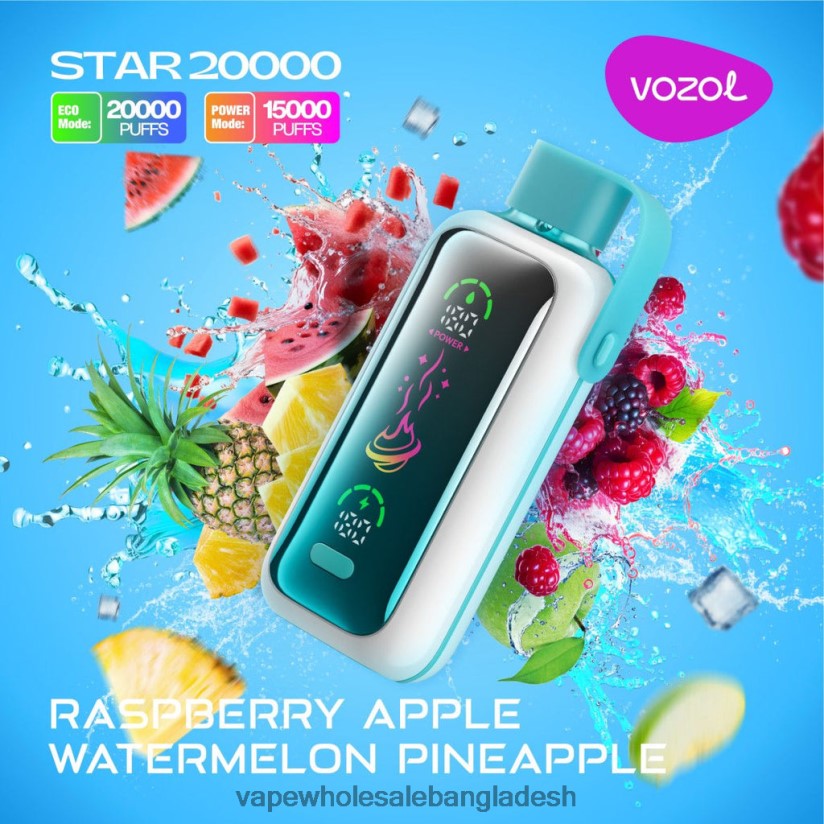 Vape Bangladesh - VOZOL STAR 20000 06226V18 রাস্পবেরি আপেল তরমুজ আনারস