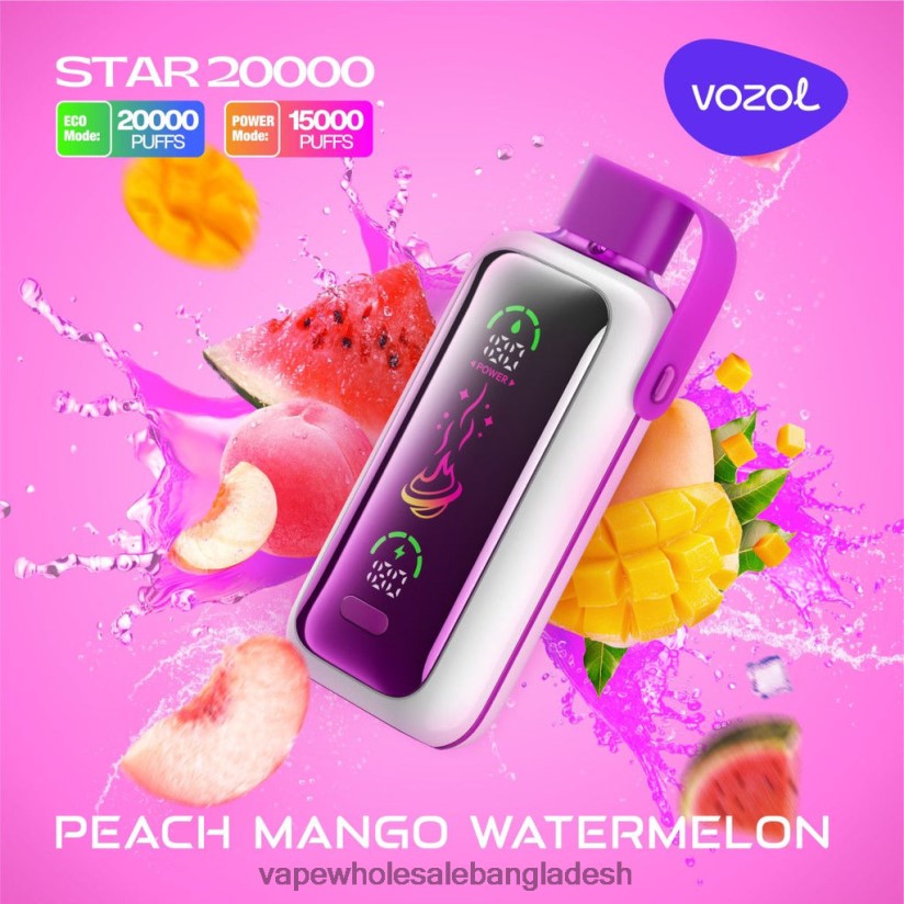 Vape Bd Online - VOZOL STAR 20000 06226V16 পীচ আম তরমুজ