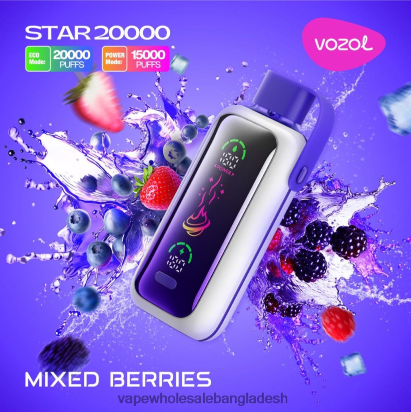 Vape Price In Dhaka - VOZOL STAR 20000 06226V14 মিশ্র বেরি