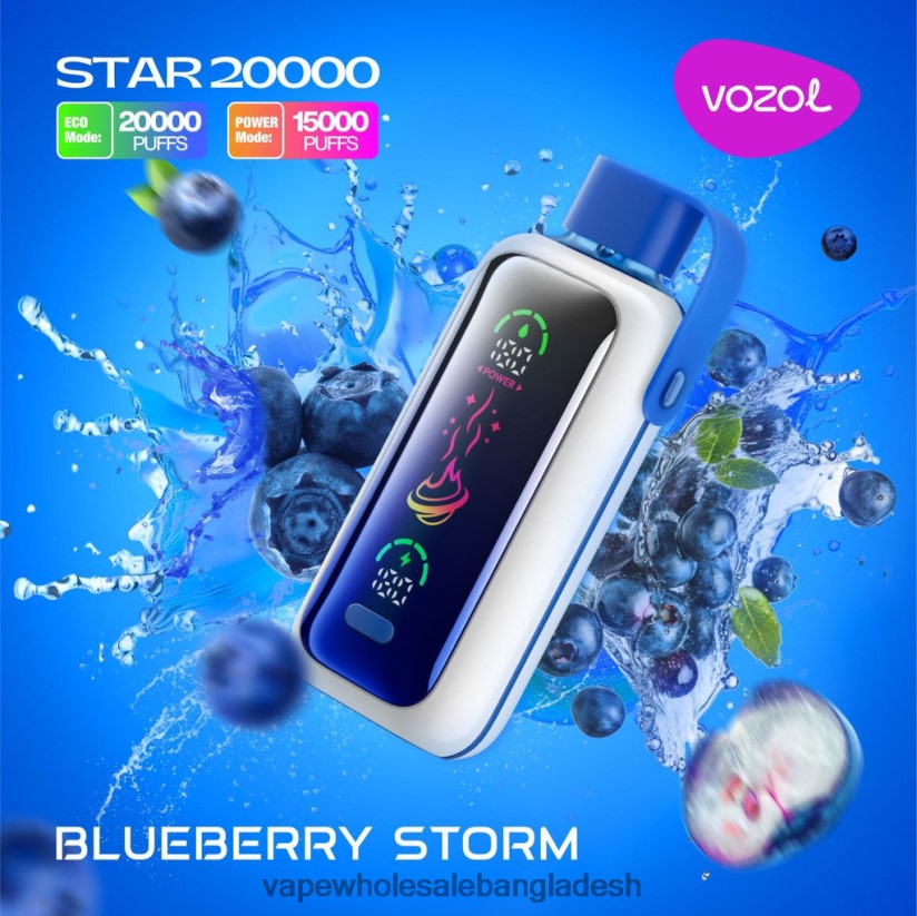 Vape Shop Bd Dhaka - VOZOL STAR 20000 06226V5 ব্লুবেরি ঝড়